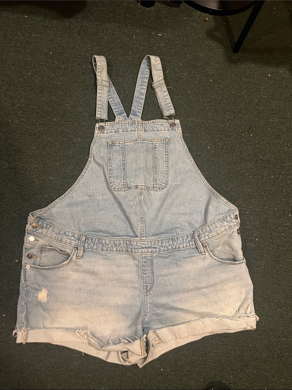 Isabel Maternity by Ingrid & Isabel Light Blue Denim Short Overalls